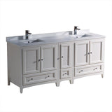 Fresca Oxford 72" Traditional Double Sink Bathroom Cabinets