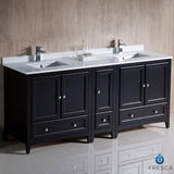 Fresca Oxford 72" Traditional Double Sink Bathroom Cabinets