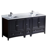 Fresca Oxford 72" Traditional Double Sink Bathroom Cabinets