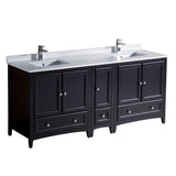 Fresca Oxford 72" Traditional Double Sink Bathroom Cabinets