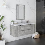 Fresca Formosa Modern 48" Ash Wall Hung Bathroom Vanity | FCB31-122412ASH-CWH-U