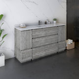 Fresca Formosa Modern 60" Ash Freestanding Bathroom Vanity | FCB31-123612ASH-FC-CWH-U