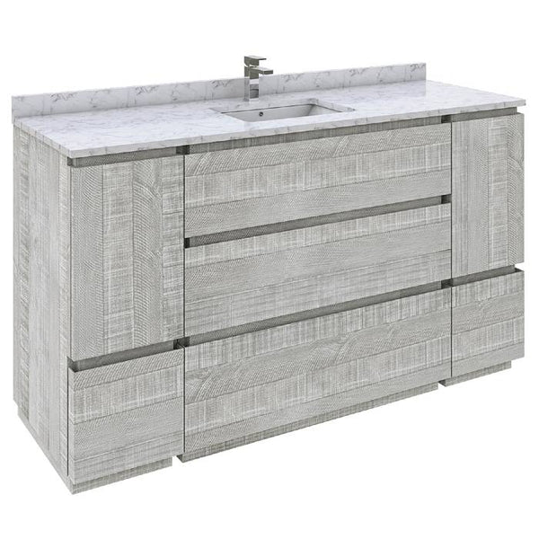 Fresca Formosa Modern 60" Ash Freestanding Bathroom Vanity | FCB31-123612ASH-FC-CWH-U