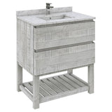 Fresca Formosa Modern 30" Ash Floor Standing Open Bottom Bathroom Vanity | FCB3130ASH-FS-CWH-U