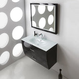 Fresca Platinum Wave 40" Glossy Black Modern Bathroom Vanity