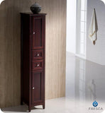 Fresca Oxford Mahogany Tall Bathroom Linen Cabinet