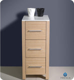 Fresca Torino 12" Light Oak Bathroom Linen Side Cabinet