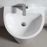 Fresca Parma 24" White Pedestal Sink w/ Medicine Cabinet