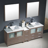 Fresca Torino 84" Double Vessel Sink Vanity