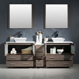 Fresca Torino 84" Double Vessel Sink Vanity