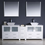 Fresca Torino 84" Double Vessel Sink Vanity