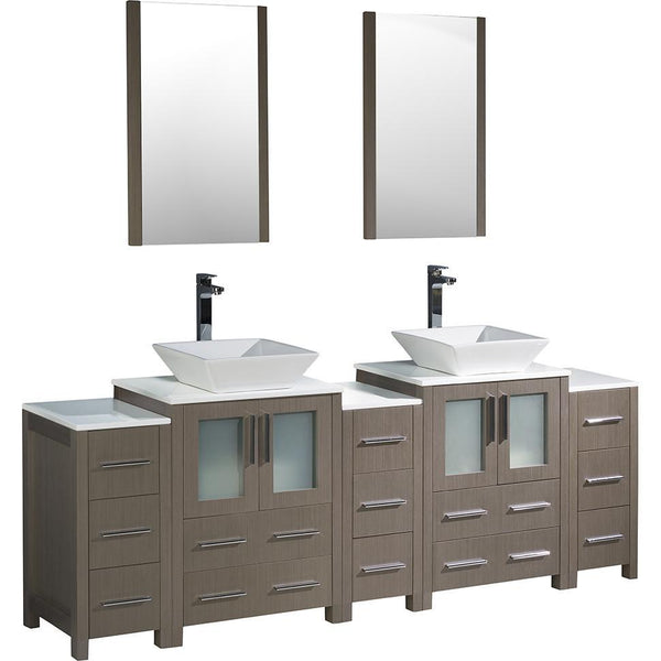 Fresca Torino 84" Double Vessel Sink Vanity