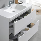 Fresca Tuscany 36" Glossy White Free Standing Modern Bathroom Vanity FVN9136WH